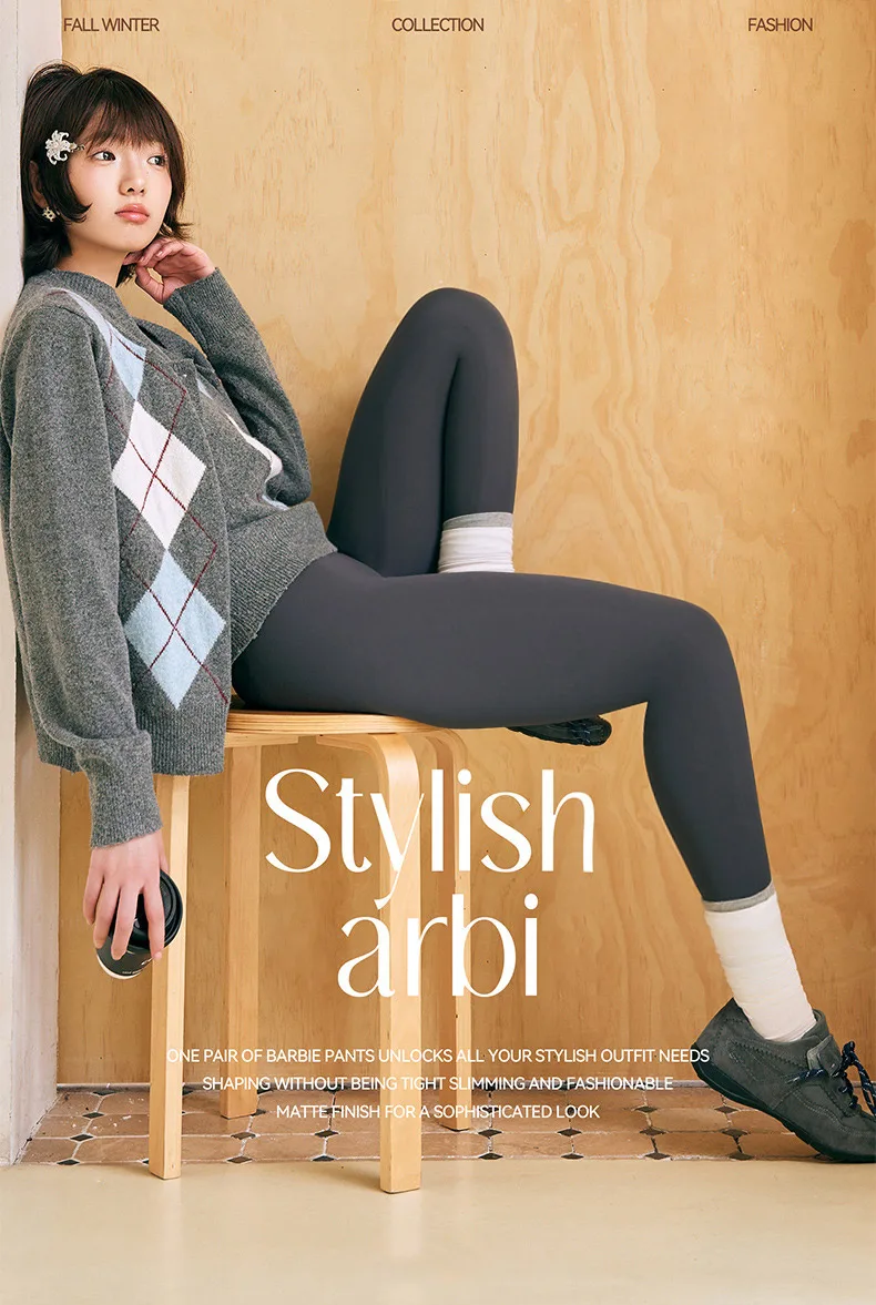 BIVIGAOS New Autumn Winter Cashmere Matte Sharkskin Leggings Women High Waist Tight Fitting Sexy Slim Velvet Warm Leggings