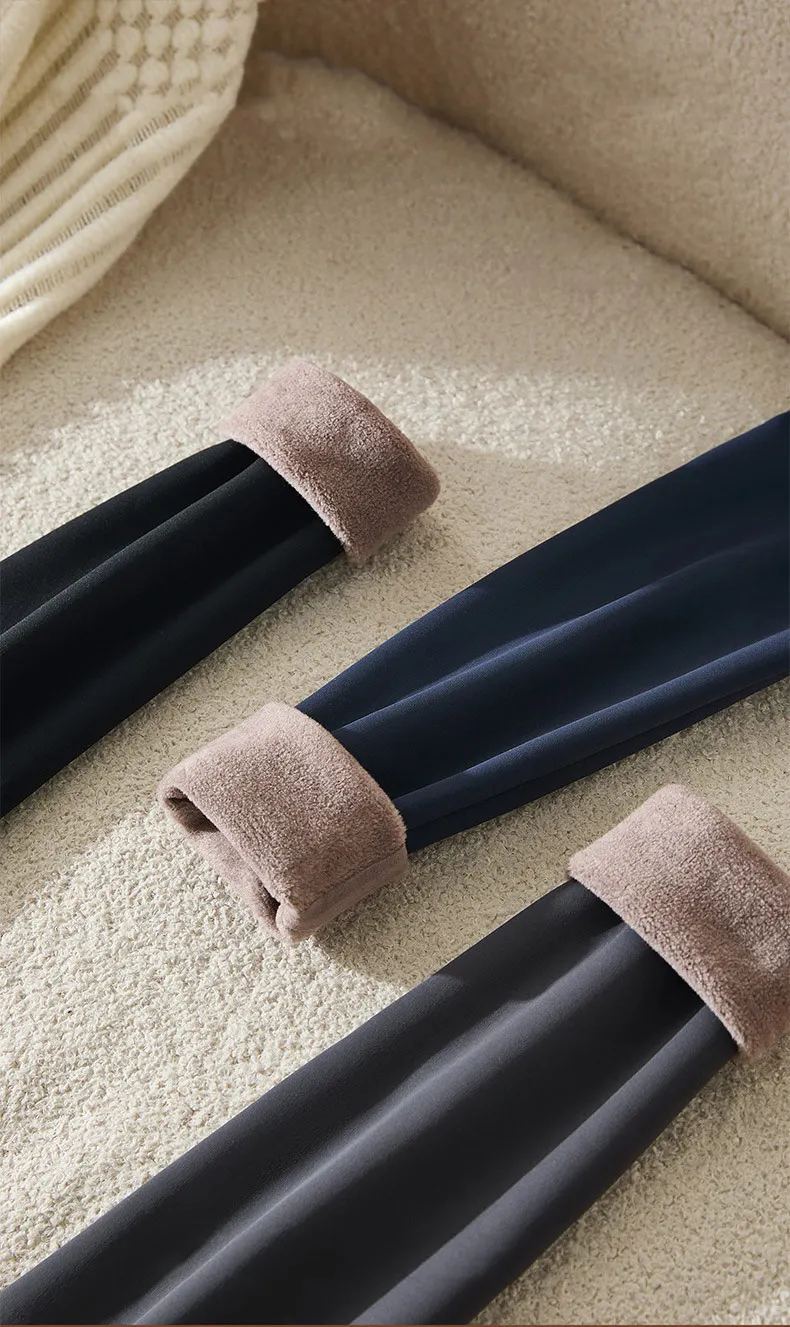 BIVIGAOS New Autumn Winter Cashmere Matte Sharkskin Leggings Women High Waist Tight Fitting Sexy Slim Velvet Warm Leggings