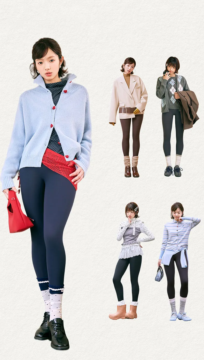 BIVIGAOS New Autumn Winter Cashmere Matte Sharkskin Leggings Women High Waist Tight Fitting Sexy Slim Velvet Warm Leggings