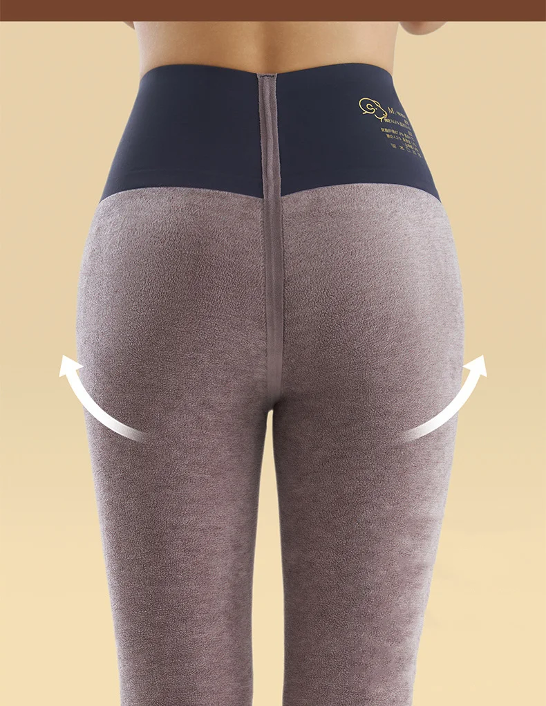 BIVIGAOS New Autumn Winter Cashmere Matte Sharkskin Leggings Women High Waist Tight Fitting Sexy Slim Velvet Warm Leggings