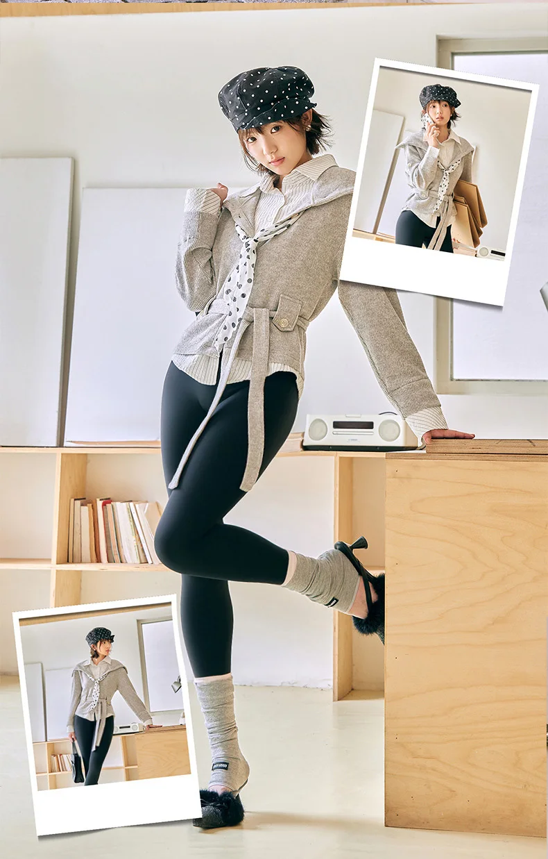 BIVIGAOS New Autumn Winter Cashmere Matte Sharkskin Leggings Women High Waist Tight Fitting Sexy Slim Velvet Warm Leggings