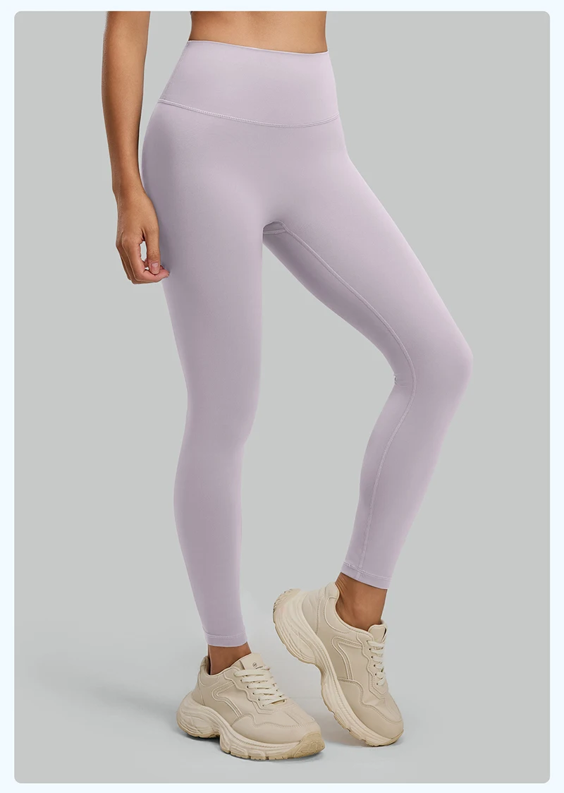 BIVIGAOS Spring Summer New Nylon Naked Feeling Yoga Pants Women High Waist Elastic Seamless Back Pocket Sports Fitness Leggings