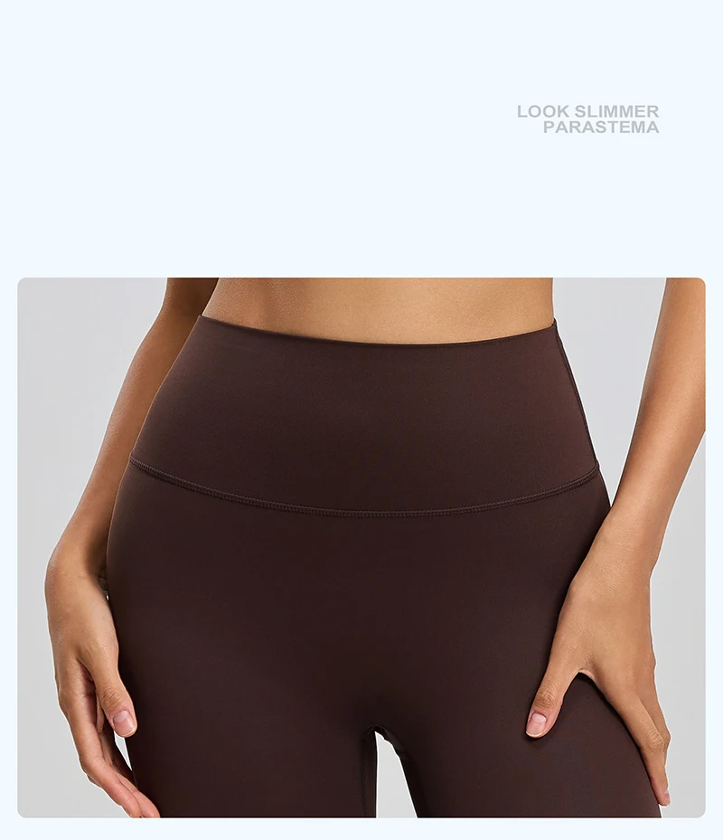 BIVIGAOS Spring Summer New Nylon Naked Feeling Yoga Pants Women High Waist Elastic Seamless Back Pocket Sports Fitness Leggings