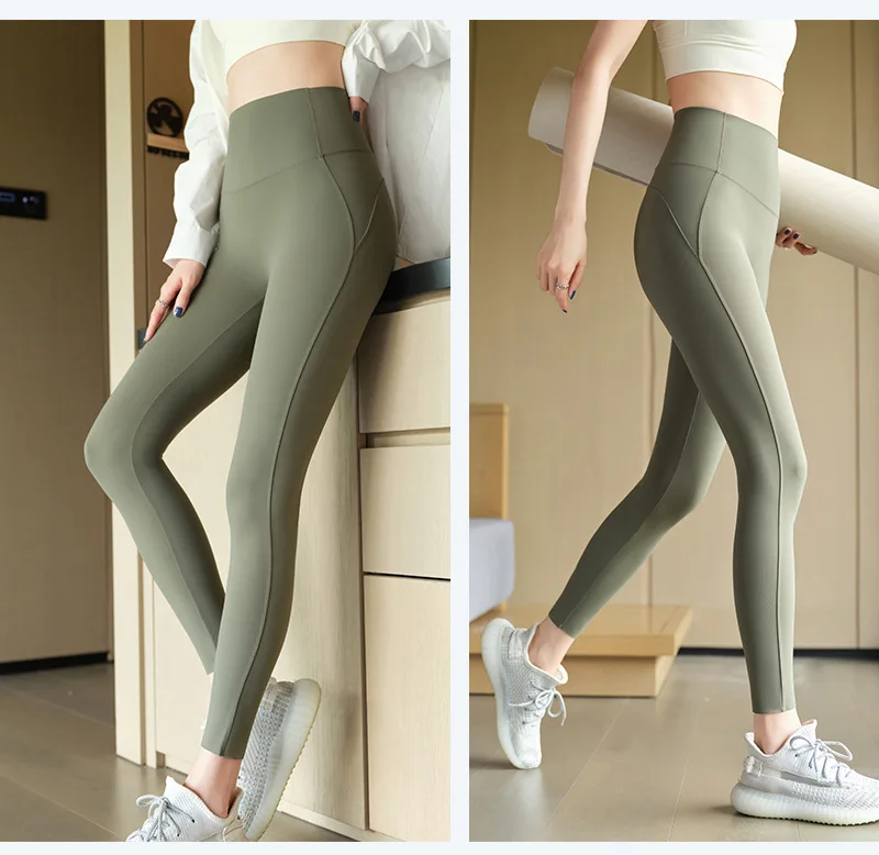 BIVIGAOS Autumn Spring New Sharkskin Sport Leggings Women High Waisted Butt Lifter Tight Fitting Fitness Yoga Push Up Leggings