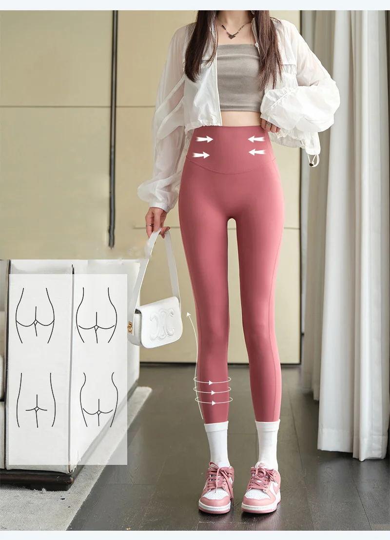 BIVIGAOS Autumn Spring New Sharkskin Sport Leggings Women High Waisted Butt Lifter Tight Fitting Fitness Yoga Push Up Leggings