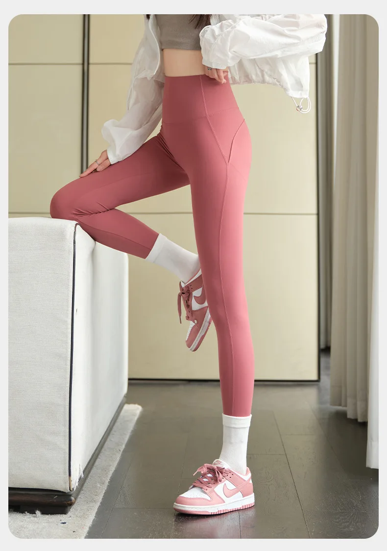 BIVIGAOS Autumn Spring New Sharkskin Sport Leggings Women High Waisted Butt Lifter Tight Fitting Fitness Yoga Push Up Leggings