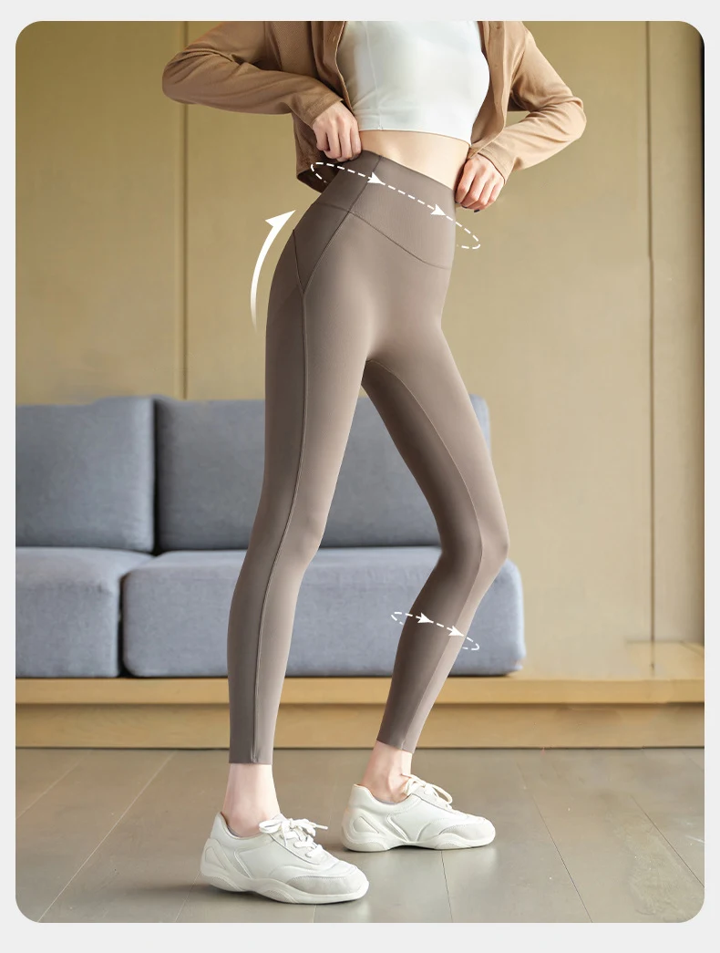 BIVIGAOS Autumn Spring New Sharkskin Sport Leggings Women High Waisted Butt Lifter Tight Fitting Fitness Yoga Push Up Leggings