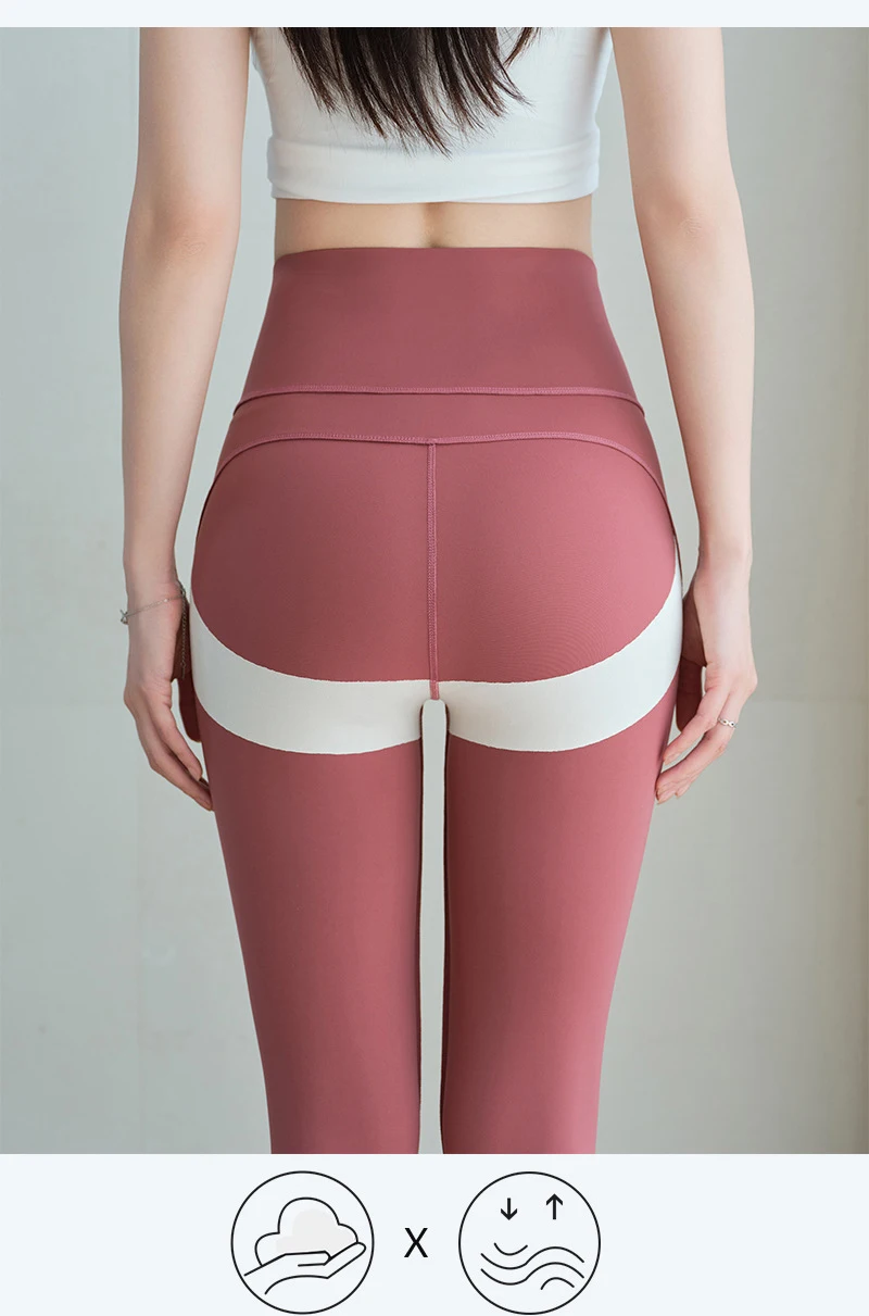 BIVIGAOS Autumn Spring New Sharkskin Sport Leggings Women High Waisted Butt Lifter Tight Fitting Fitness Yoga Push Up Leggings
