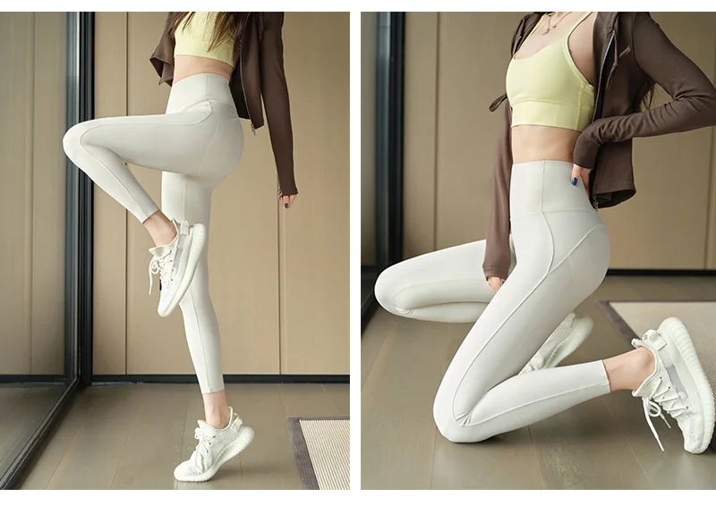 BIVIGAOS Autumn Spring New Sharkskin Sport Leggings Women High Waisted Butt Lifter Tight Fitting Fitness Yoga Push Up Leggings