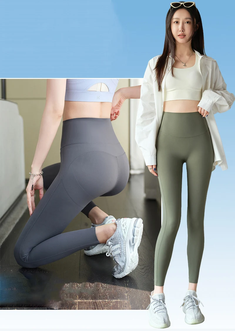 BIVIGAOS Autumn Spring New Sharkskin Sport Leggings Women High Waisted Butt Lifter Tight Fitting Fitness Yoga Push Up Leggings