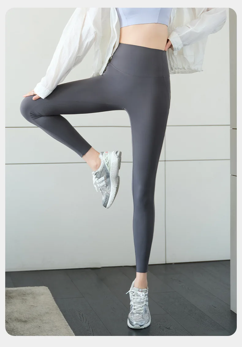 BIVIGAOS Autumn Spring New Sharkskin Sport Leggings Women High Waisted Butt Lifter Tight Fitting Fitness Yoga Push Up Leggings