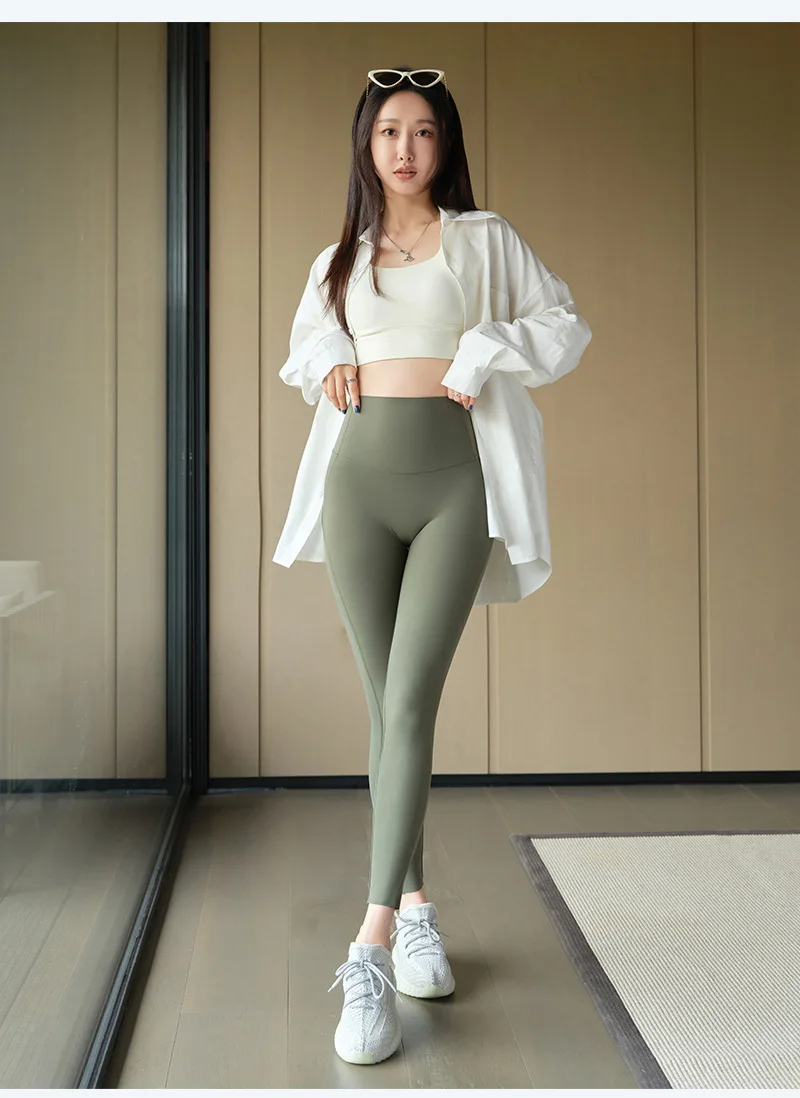 BIVIGAOS Autumn Spring New Sharkskin Sport Leggings Women High Waisted Butt Lifter Tight Fitting Fitness Yoga Push Up Leggings
