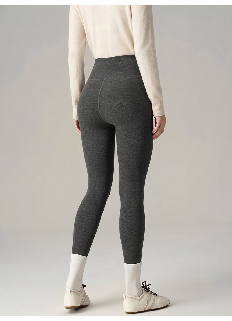 BIVIGAOS Autumn New Lyocell Cotton Vertical Texture Leggings Women High Waist Tight Fitting Sports Comfortable Leisure Leggings