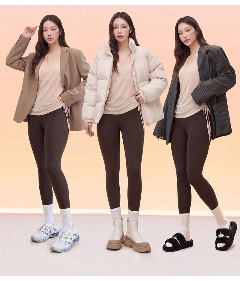 BIVIGAOS Autumn New Lyocell Cotton Vertical Texture Leggings Women High Waist Tight Fitting Sports Comfortable Leisure Leggings