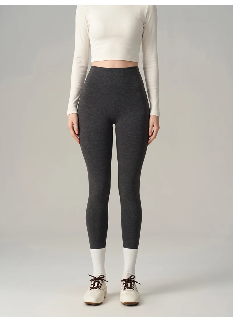 BIVIGAOS Autumn New Lyocell Cotton Vertical Texture Leggings Women High Waist Tight Fitting Sports Comfortable Leisure Leggings