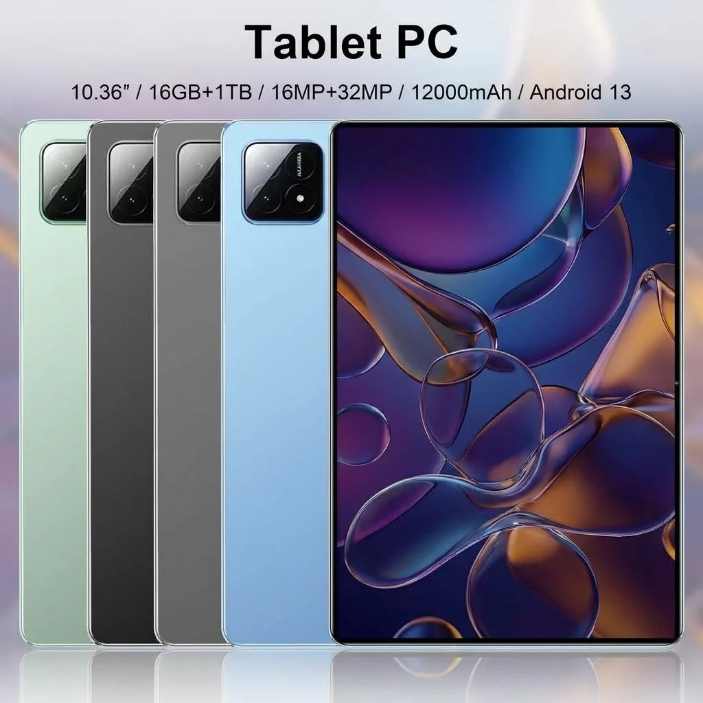 16GB 1TB 2026 Global New 10.36 inch tablet Android 13 Pad   10 core2 4K HD 5G WIFI Bluetooth 12000mAh tablets