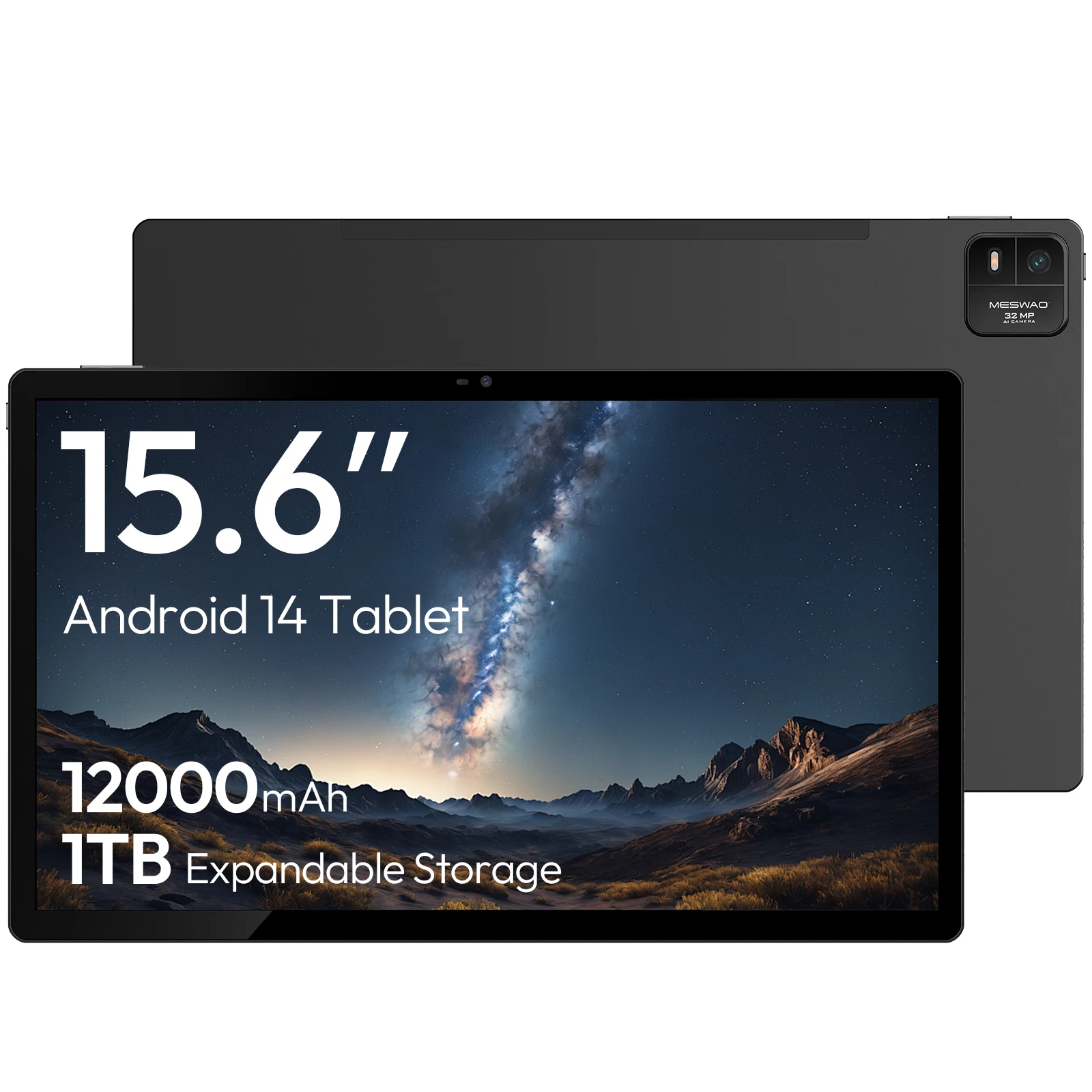 MESWAO B3 Basic 15.6inch Tablet MES-B3 MTK Helio G99 64-bit 8-core processor Android 14 12000mAh Battery 6+128GB Stroage 32MP 1920 x 10
