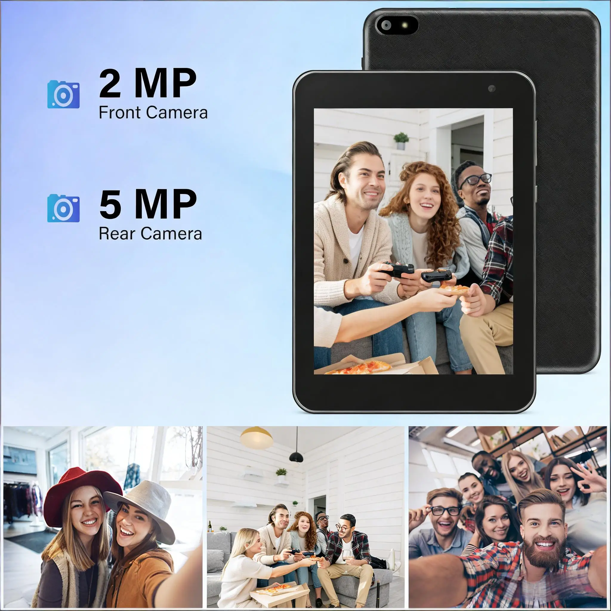 Paitanry Q99 7 Inch Global Business Tablet WiFi Only Android Tablet for Office Meeting Use Shockproof Silicone Case Included