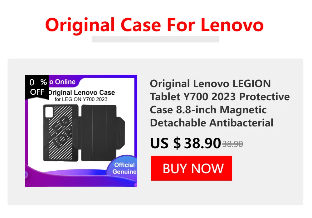 Lenovo Legion Y700 Gen5 TB323FU AI Gaming Tablet Snapdragon 8 Elite Gen5 8.8' 3K 165Hz Screen 9000mAh 68W Charging Android