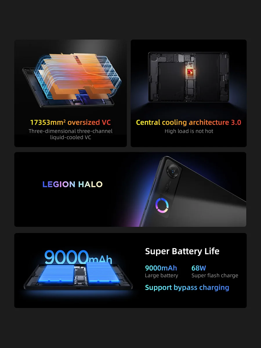 New Lenovo Legion Y700 5th Gen 8.8'' 165Hz 12GB 256GB Snapdragon 8 Elite Gen5 9000mAh Battery Gaming Tablet PC Android TB323FU