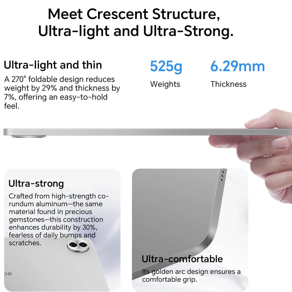 HONOR Pad 10,10100mAh Battery,12.1-inch 120Hz 2.5K HONOR Eye Comfort Display,Snapdragon 7 Gen 3 Chipset,8GB+256GB ,HONOR Android Tablet,EU Version WIFI Tablet