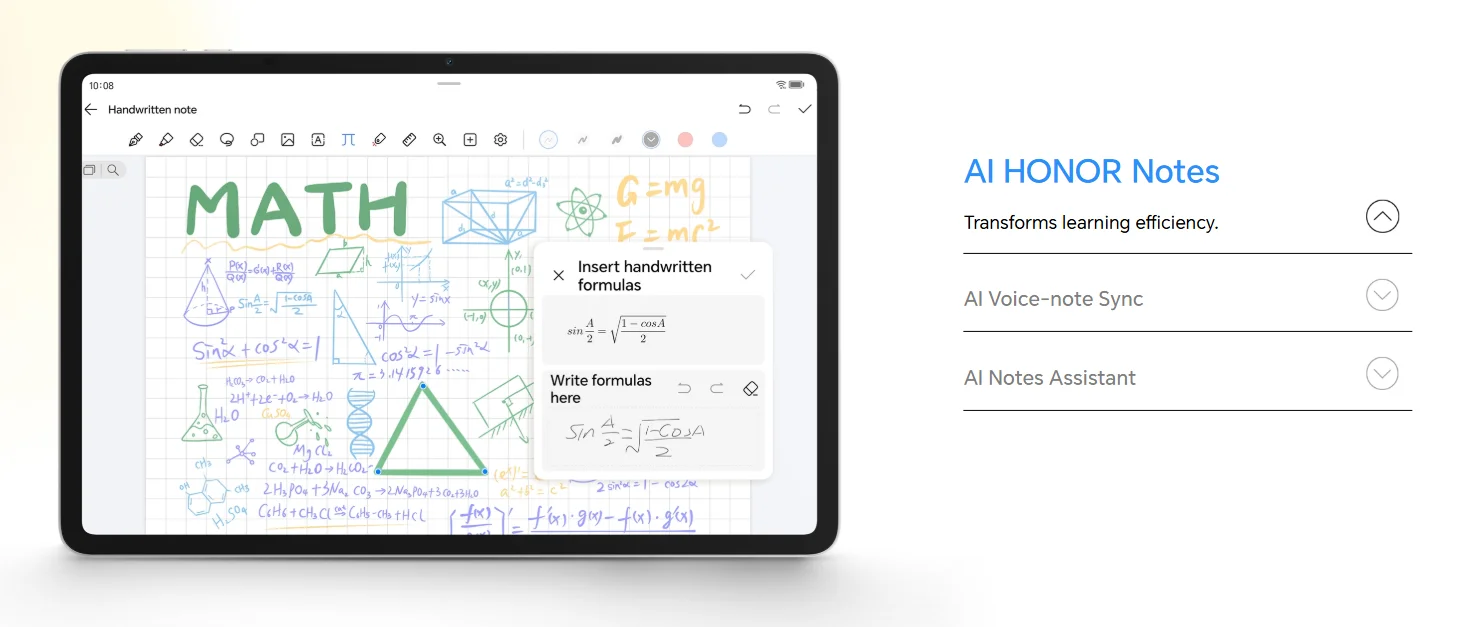 HONOR Pad 10,10100mAh Battery,12.1-inch 120Hz 2.5K HONOR Eye Comfort Display,Snapdragon 7 Gen 3 Chipset,8GB+256GB ,HONOR Android Tablet,EU Version WIFI Tablet