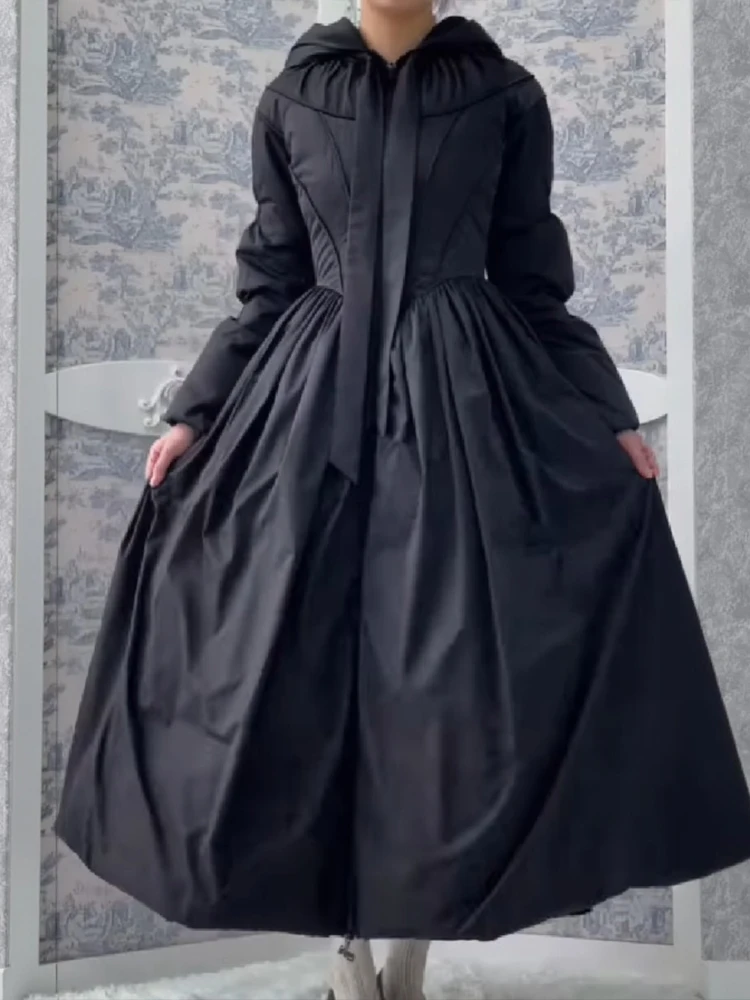 Women's Elegant High End Fashion Cotton Coat 2026 Loose Unique Design Dress Style Jacket Y2k Thick Slim Fit Office Streetwear