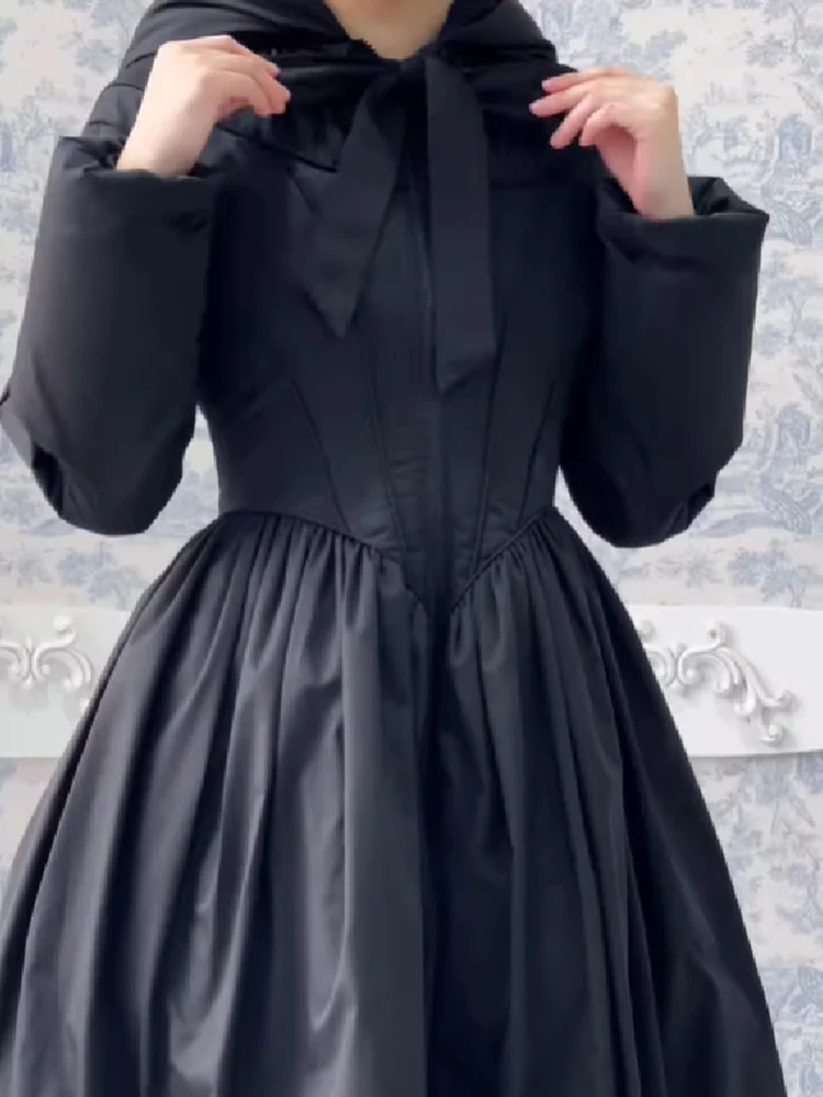 Women's Elegant High End Fashion Cotton Coat 2026 Loose Unique Design Dress Style Jacket Y2k Thick Slim Fit Office Streetwear