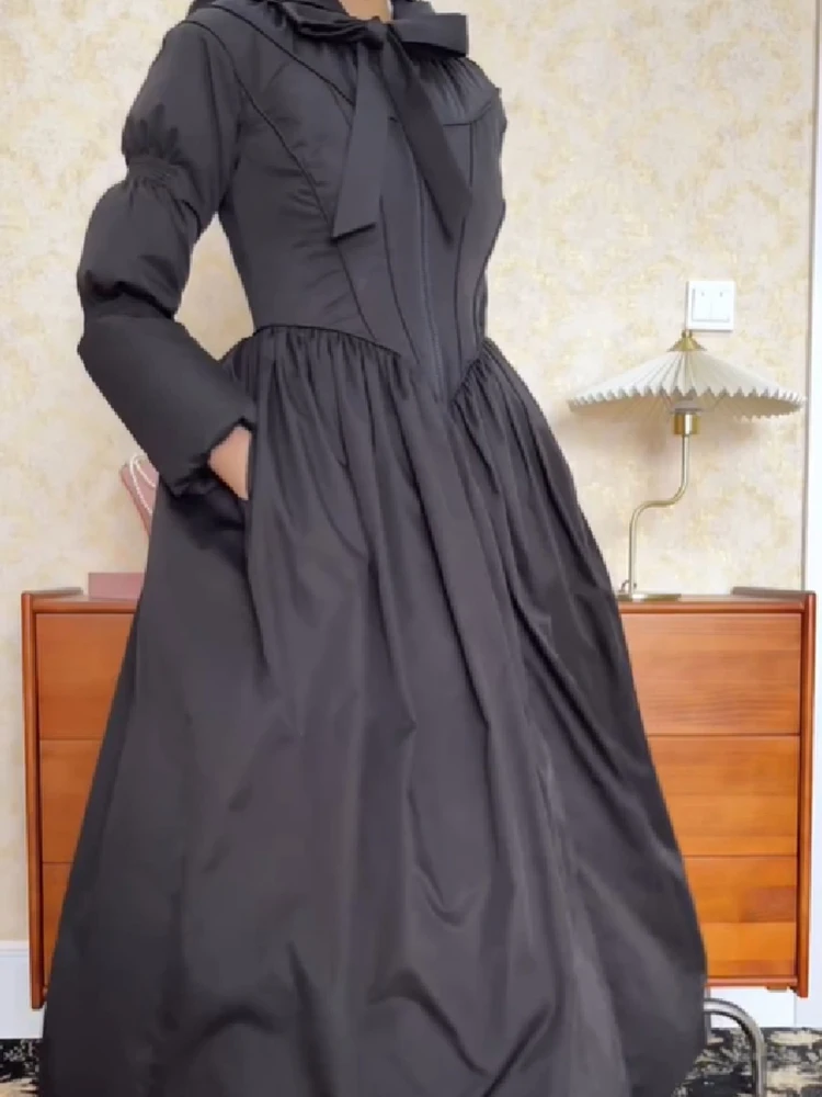 Women's Elegant High End Fashion Cotton Coat 2026 Loose Unique Design Dress Style Jacket Y2k Thick Slim Fit Office Streetwear