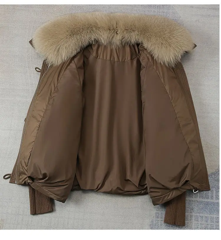 2026 Autumn Winter New Big Fur collar Cotton Jacket Women's Short Korean version Loose Thick Coats Female Warm Parka Overcoat