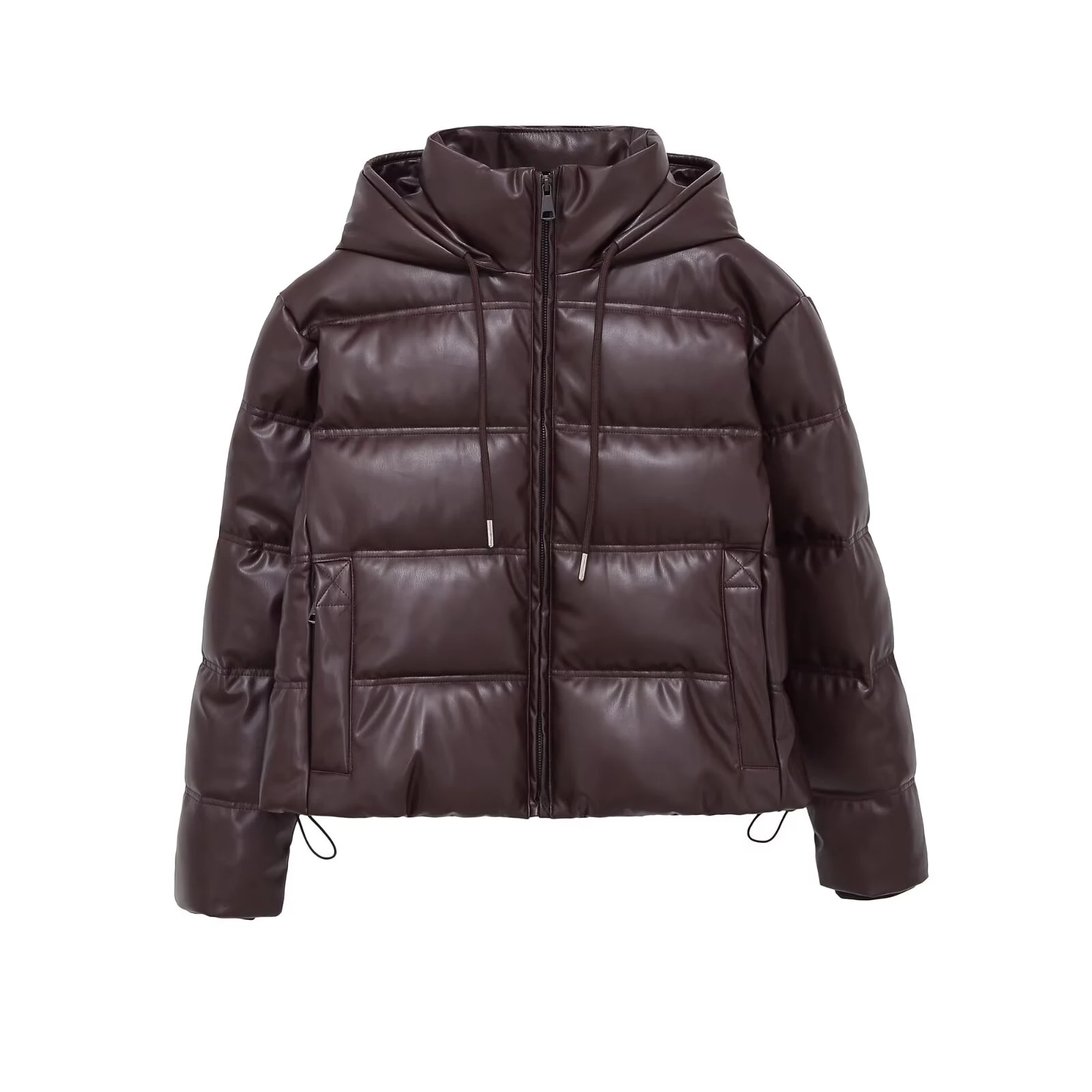 2025 Winter New Product Women's Clothing Imitation Leather PU Cotton Jacket Windproof and Waterproof Thick Jacket Loose Jacket