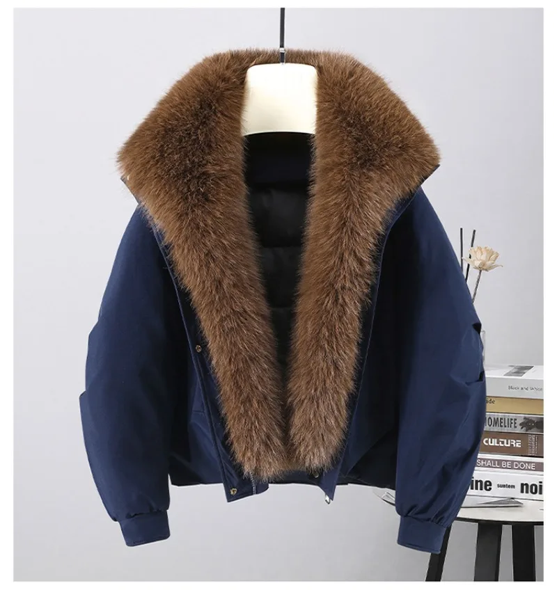 Parkas Women Winter Jacket New Big Fur Collar Pie Overcome Ladies Cotton Clothes Thicke Warm Cotton Padded Jacket Coat Outerwear