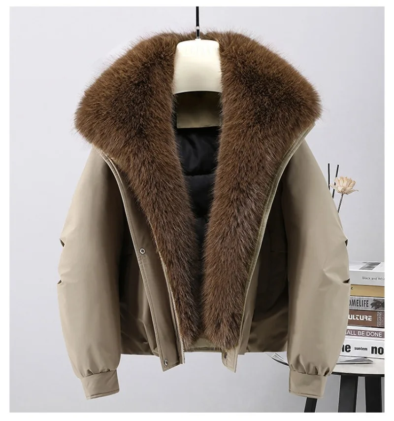 Parkas Women Winter Jacket New Big Fur Collar Pie Overcome Ladies Cotton Clothes Thicke Warm Cotton Padded Jacket Coat Outerwear