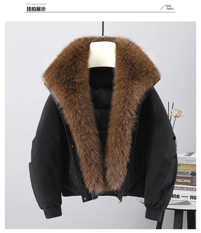 Parkas Women Winter Jacket New Big Fur Collar Pie Overcome Ladies Cotton Clothes Thicke Warm Cotton Padded Jacket Coat Outerwear
