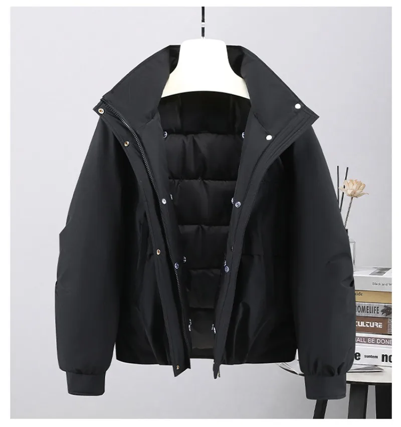 Parkas Women Winter Jacket New Big Fur Collar Pie Overcome Ladies Cotton Clothes Thicke Warm Cotton Padded Jacket Coat Outerwear