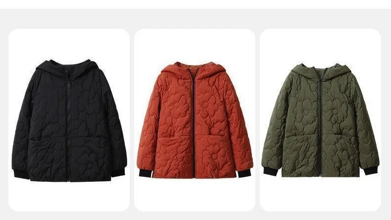 Women's Padded Outerwear Loose Fashion Zipper Pocket Winter Down Cotton Clothes 4XL Female Parkas
