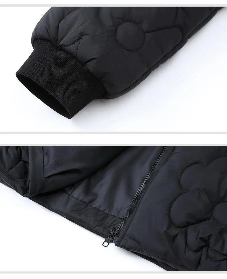 Women's Padded Outerwear Loose Fashion Zipper Pocket Winter Down Cotton Clothes 4XL Female Parkas