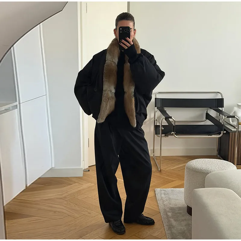 Women Long Puffer Coat Faux Fur Hood Drawstring Waist Zip Up Button Thick Warm Maxi Padded Jacket 2026 Winter Chic Casual Outfit