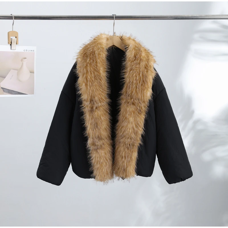 Women Long Puffer Coat Faux Fur Hood Drawstring Waist Zip Up Button Thick Warm Maxi Padded Jacket 2026 Winter Chic Casual Outfit
