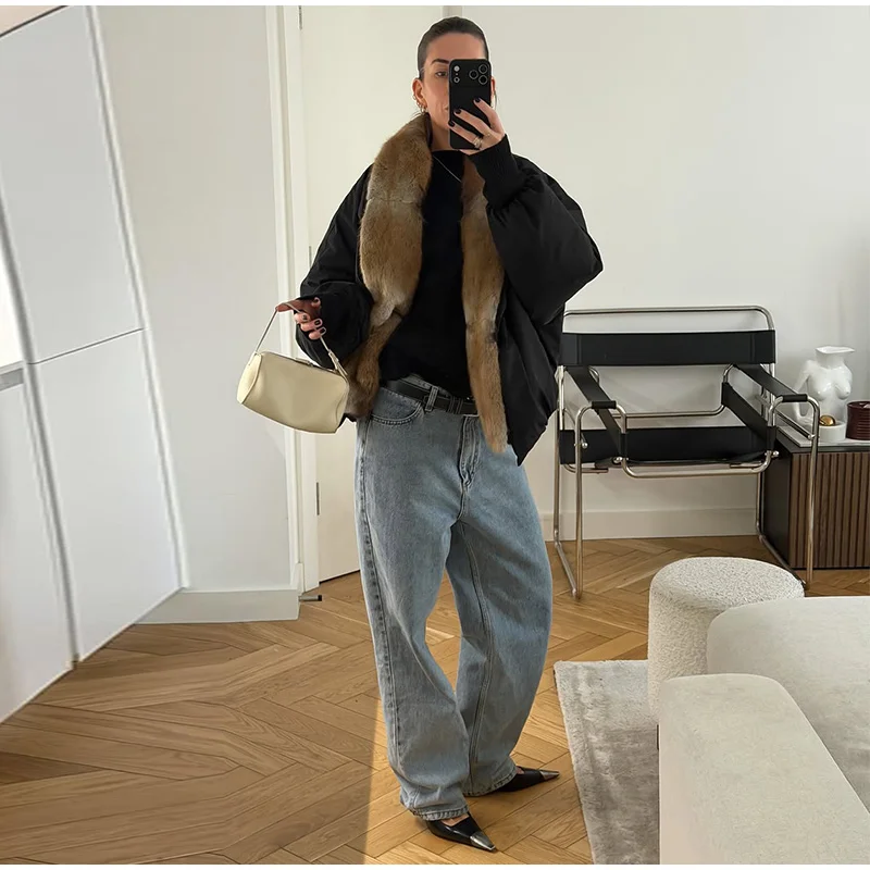 Women Long Puffer Coat Faux Fur Hood Drawstring Waist Zip Up Button Thick Warm Maxi Padded Jacket 2026 Winter Chic Casual Outfit