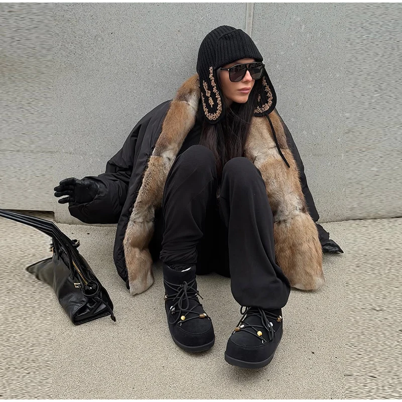 Women Long Puffer Coat Faux Fur Hood Drawstring Waist Zip Up Button Thick Warm Maxi Padded Jacket 2026 Winter Chic Casual Outfit