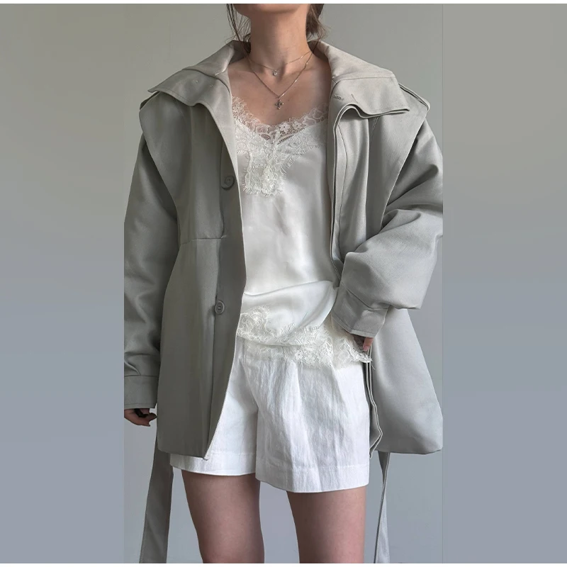 Women Kimono Style Padded Coat Lapel Collar Waist Belt Loose Mid‑Length Warm Cotton Jacket Casual Ladies 2026 Winter Outerwear