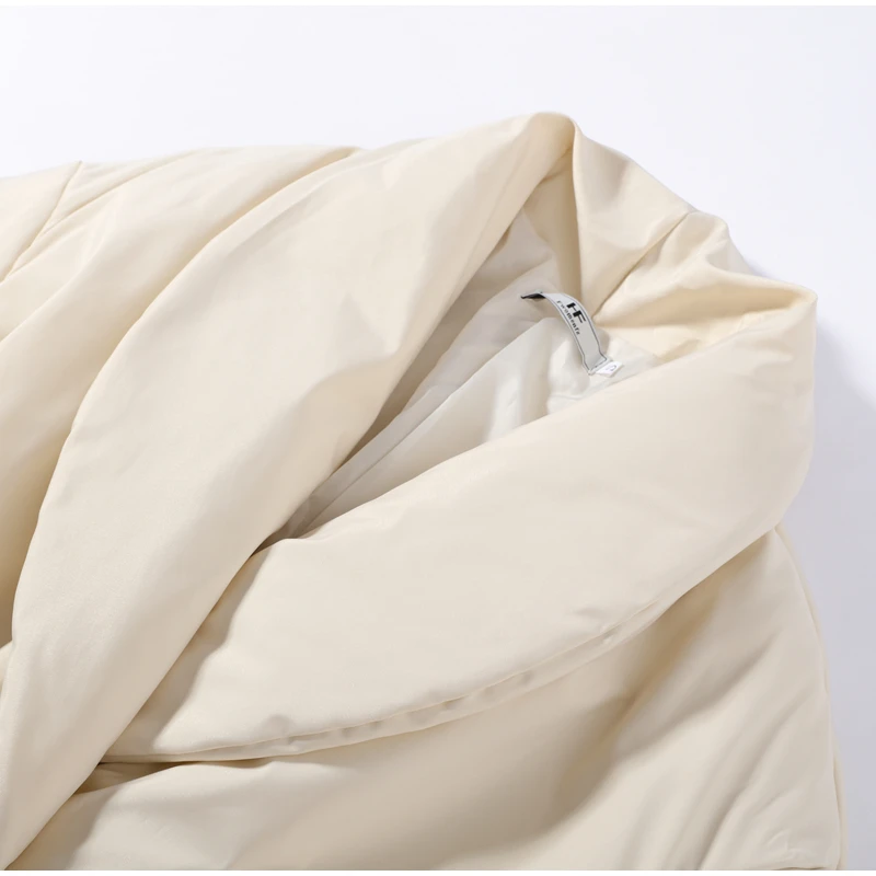 Women Kimono Style Padded Coat Lapel Collar Waist Belt Loose Mid‑Length Warm Cotton Jacket Casual Ladies 2026 Winter Outerwear