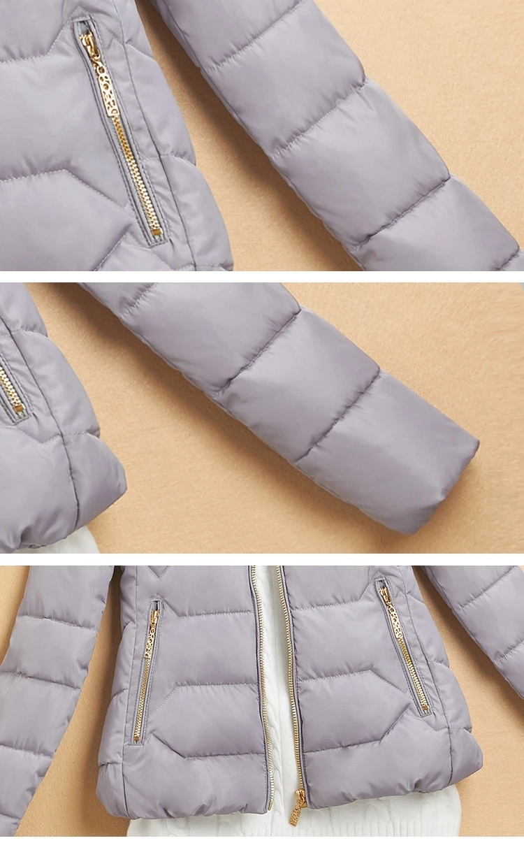Women Winter Cotton Padded Jacket 2025 New Women Big Fur Collar Cotton Coat Warm Thicken Loose Hooded Parkas Winter Outwear