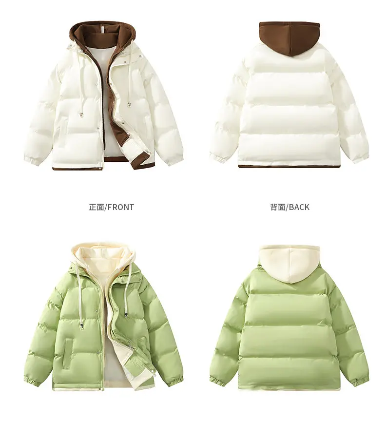 Winter Parkas Women 2025 New in Casual Thick Warm Jackets Hood Coats Solid Loose Female Down Outerwears Chaquetas Parkas Mujer