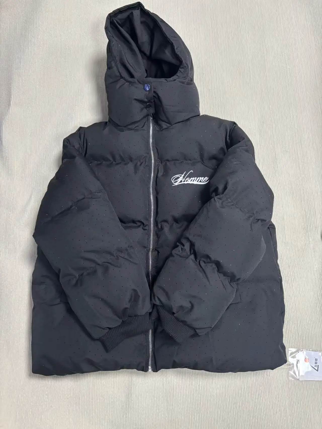 Winter Diamond Puffer Park Women Vintage Padded Warm Jacket Coat Female American Retro Zip Up Casual Hip Hop Trend Outerwear New