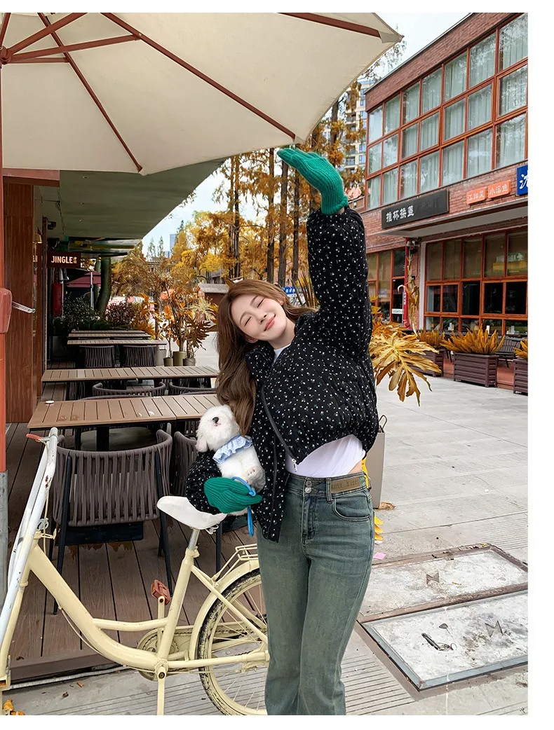 Women Parkas Jackets Casual Coats Floral Print Hooded Drawstring Zipper Long Sleeve Thick Slight Strech Street Wear 2026 Winter