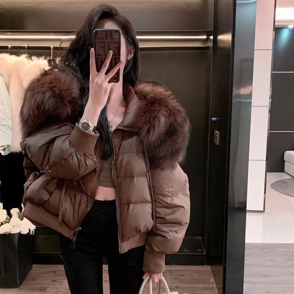 Fashion Women Long Sleeves Cotton Padded Coat Winter Solid Down Cotton Jacket 2025 Loose Casual Short Parkas Outwear Female