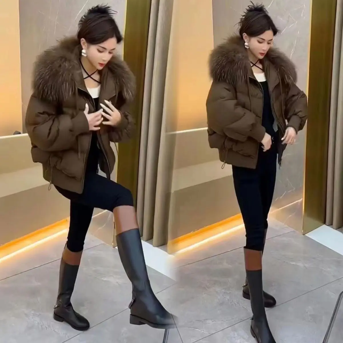 Fashion Women Long Sleeves Cotton Padded Coat Winter Solid Down Cotton Jacket 2025 Loose Casual Short Parkas Outwear Female