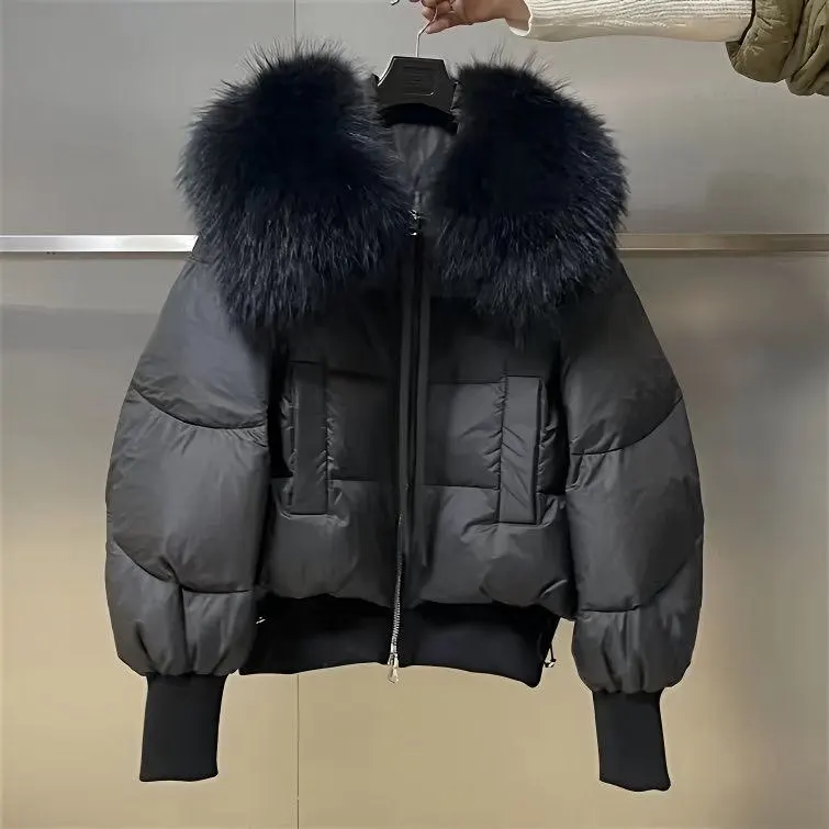 Fashion Women Long Sleeves Cotton Padded Coat Winter Solid Down Cotton Jacket 2025 Loose Casual Short Parkas Outwear Female
